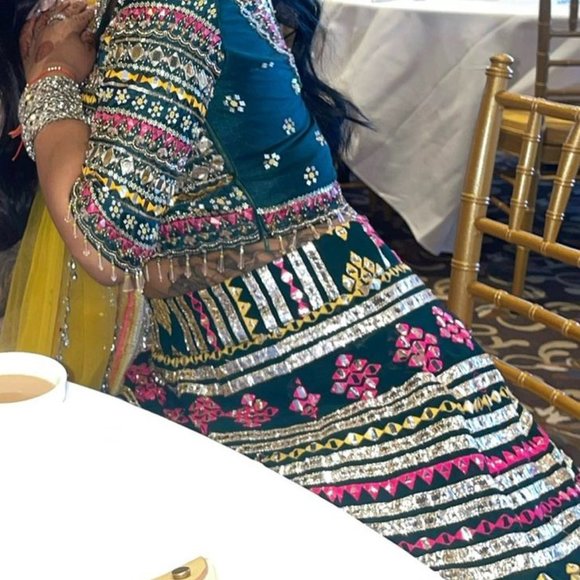 Dark Green Lehenga - Picture 2 of 2